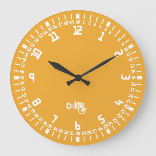 Grande Horloge Ronde CLOCK TILDE variation numérique 125 S3 pomme (Recto)