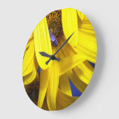 Grande Horloge Ronde Clock Yellow sunflower (Angle)