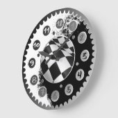 GRANDE HORLOGE RONDE CLOCKS DE CLOCKS DE MOTEUR CYCLE. (Angle)