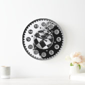GRANDE HORLOGE RONDE CLOCKS DE CLOCKS DE MOTEUR CYCLE. (Maison)