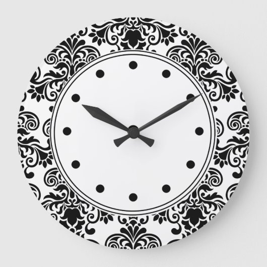 Grande Horloge Ronde Clocks de Damask (Recto)