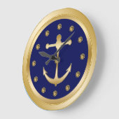 Grande Horloge Ronde Clocks de Nautical Wall (Angle)