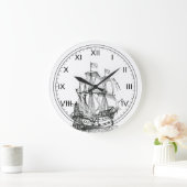 Grande Horloge Ronde Clocks de Nautical Wall (Maison)