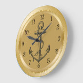 Grande Horloge Ronde Clocks de Nautical Wall (Angle)