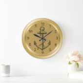 Grande Horloge Ronde Clocks de Nautical Wall (Maison)
