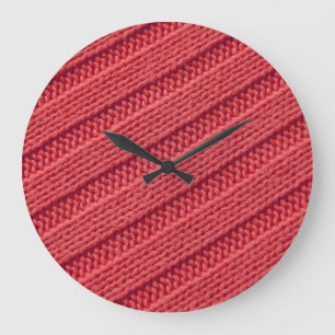Grande Horloge Ronde Closeup stripy crochet texture.