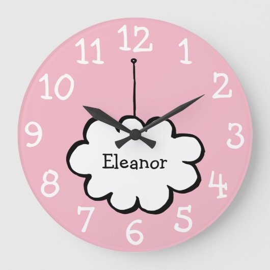 Grande Horloge Ronde Cloud sur un nom de chaîne (Recto)