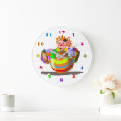 Grande Horloge Ronde Clown Joyeux - (Maison)