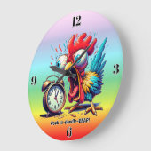 Grande Horloge Ronde Cock-a-doodle-CRAP! (Angle)
