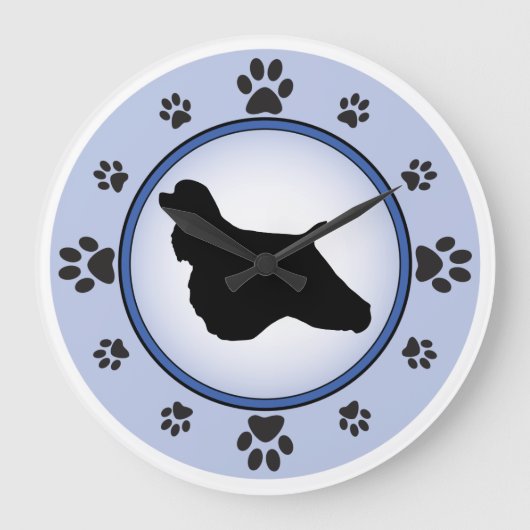 Grande Horloge Ronde Cocker Spaniel (Recto)