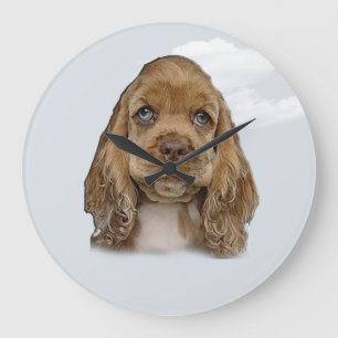 Grande Horloge Ronde Cocker spaniel