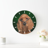Grande Horloge Ronde Cocker Spaniel Round Wall Clock (Maison)