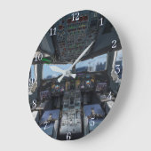 Grande Horloge Ronde Cockpit Airbus A380 (Angle)