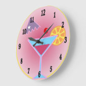 Grande Horloge Ronde Cocktail Hour Wall Clock (Angle)