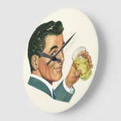 Grande Horloge Ronde Cocktails vintages Boissons, Boissons Pour Homme (Angle)