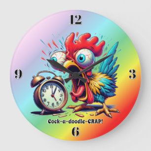 Grande Horloge Ronde Cocorico-CRAP !