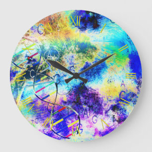 Grande Horloge Ronde Code art ADN
