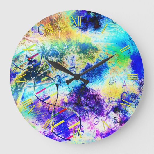 Grande Horloge Ronde Code art ADN (Recto)