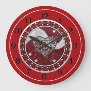 Grande Horloge Ronde Cœur