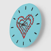 Grande Horloge Ronde Coeur d'amour (Angle)