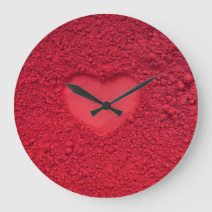 Grande Horloge Ronde Coeur de l'ombre des yeux rouges : texture cosméti