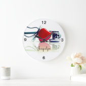 Grande Horloge Ronde Coeur et stéthoscope (Maison)
