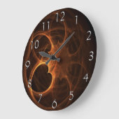 Grande Horloge Ronde Coeur flamboyant (Angle)