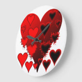 Grande Horloge Ronde Coeurs (Angle)