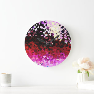 GRANDE HORLOGE RONDE CŒURS