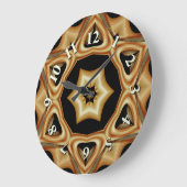 Grande Horloge Ronde Coeurs ambrés (Angle)