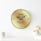 Grande Horloge Ronde Cœurs de Diamants (Maison)