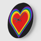 Grande Horloge Ronde Coeurs de fierté (Angle)