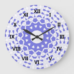 Grande Horloge Ronde Coeurs kaléidoscope Art