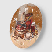 Grande Horloge Ronde coffee bar decor large clock (Angle)