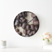 Grande Horloge Ronde Coffee Bean (Maison)