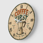 Grande Horloge Ronde Coffee First (Angle)