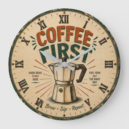 Grande Horloge Ronde Coffee First (Recto)