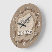 Grande Horloge Ronde Coffee House Rustic (Angle)
