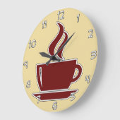 Grande Horloge Ronde Coffee Kitchen Wall Clocks (Angle)