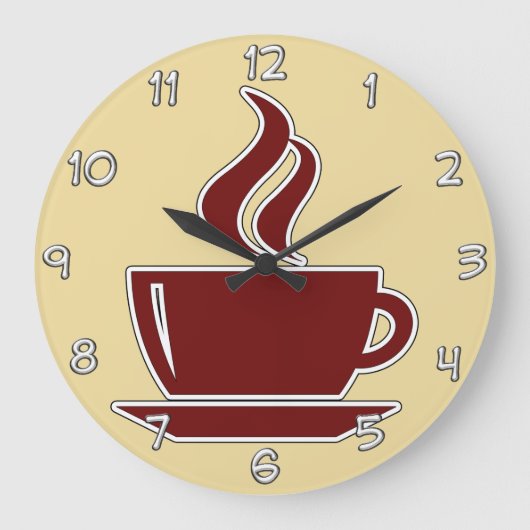 Grande Horloge Ronde Coffee Kitchen Wall Clocks (Recto)