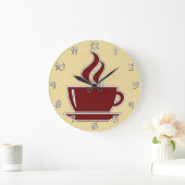 Grande Horloge Ronde Coffee Kitchen Wall Clocks (Maison)
