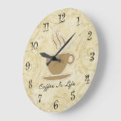 Grande Horloge Ronde Coffee Kitchen Wall Clocks (Angle)