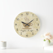 Grande Horloge Ronde Coffee Kitchen Wall Clocks (Maison)
