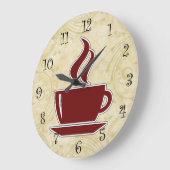 Grande Horloge Ronde Coffee Kitchen Wall Clocks (Angle)