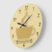 Grande Horloge Ronde Coffee Kitchen Wall Clocks (Angle)
