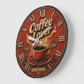 Grande Horloge Ronde Coffee Lover (Angle)