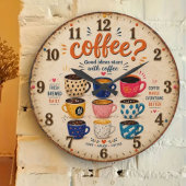 Grande Horloge Ronde Coffee Lovers