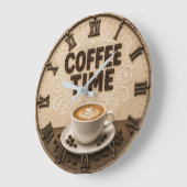 Grande Horloge Ronde Coffee Time (Angle)