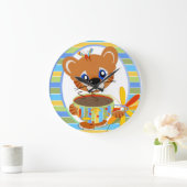 Grande Horloge Ronde Coffee Time Wall Clock (Maison)