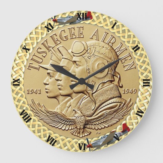 GRANDE HORLOGE RONDE COIN D'AÉRONEF TUSKEGEE (Recto)